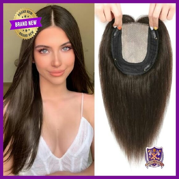 Real Human Hair Topper 12 Inch Side Bangs Thinning Hair Solution main image 8